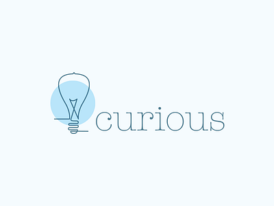 Curious Logo continuous line drawing line drawing logo