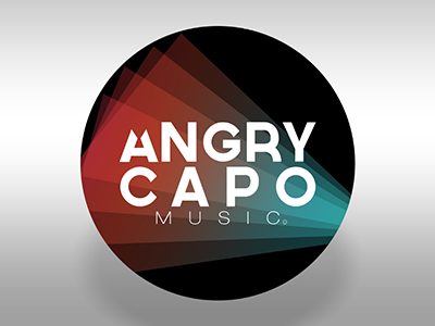 Angry Capo Music logo branding music brand design record label