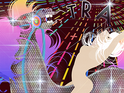 Disco Horse digital illustration