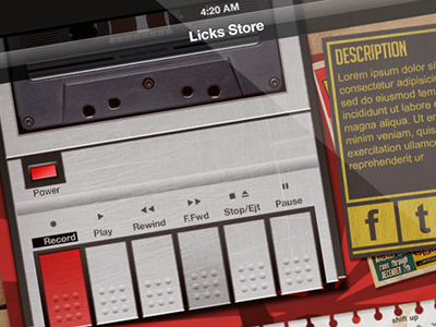 Tape Recorder app design graphic graphic design ios ipad music ui ux