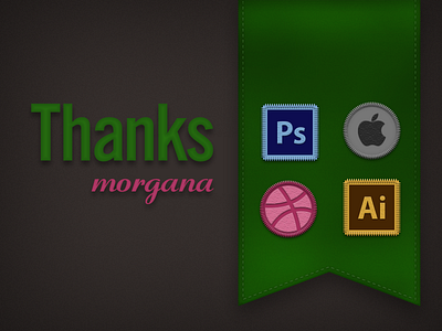 Dribbblethanks badges debut dribble green patches pink ribbon sash texture