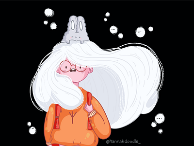 Wonderment 2d art character characterdesign girl hannahdoodle rabbit vector