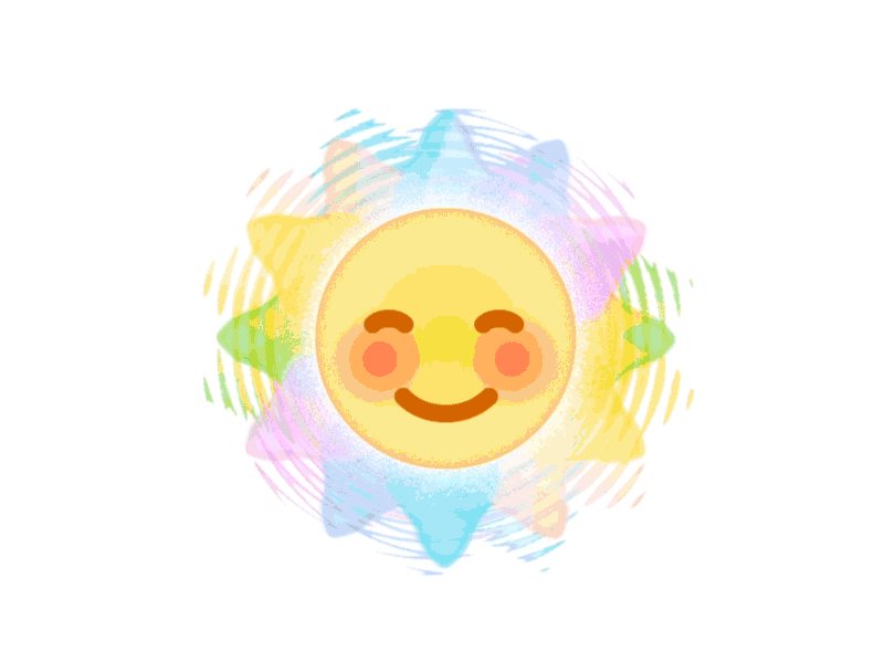 Sun ae animation colour gif happy mood sun
