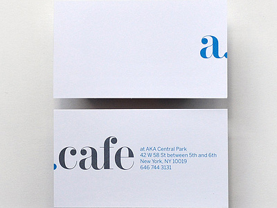 AKA cafe business card