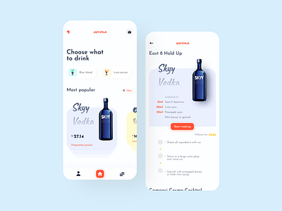 Drink preparation 2020 2020 trend basics branding design dribbble drink exploring food minimal skyy uidesign uielements vodka]