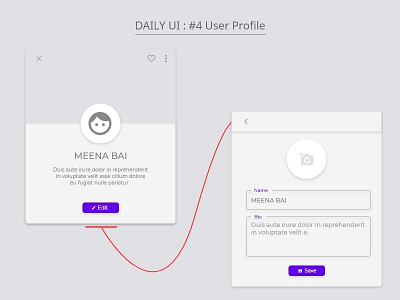 Daily UI : #4 User Profile 2019 basic dailyui editing exploring form minimal uielements userprofile webdesign