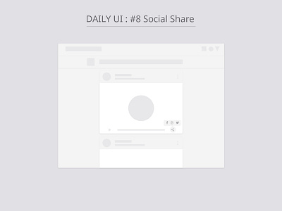 Daily UI : #8 Social Share 2019 8 basics concept daily 100 challenge dailyui design exploring material minimal share social uielements uiux webdesign