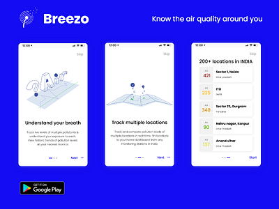 BreeZo basics design dribbble mobileapp monitoring on boarding uidesign