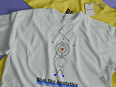 Blue sky analytics shirt adobe basics blueskyanalytics design dribbble exploring illustration mascot mascot character minimal startup tshirt tshirtdesign