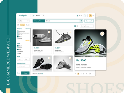 E-Commerce Webpage Design