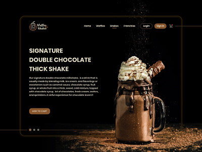 Web Page : Waffles & Shakes colors design layout exploration minimal native responsive typography ui ux web