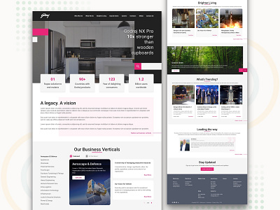 Website Concept UI for Godrej