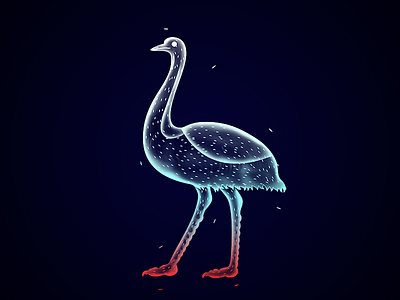 Emu animal beauty creature design emu ethereal fantasy illustration magic soul