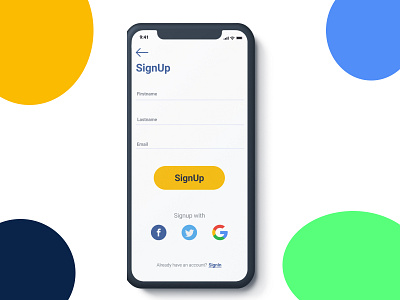 Signup Screen 2018 design femaledesigner forms iosdesign lagos mobile nigeria sign in signup page signupform