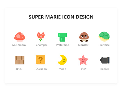 super marie icon design - 01/21/2019 at 02:56 PM ui 图标 游戏 设计