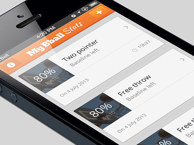 Ballin' app basketball design iphone stats