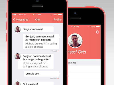Messaging App app ios iphone messages red
