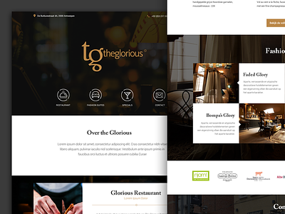 Glorious chique design homepage michelinstar restaurant ui ux