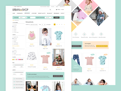Kids Clothing Shop clothing design ecommerce kids layout