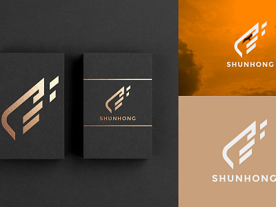 Luxury business logo for sunhong construction company