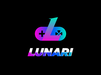 Lunari modern gaming logo animation branding business controller gaming gradient logo icon l letter l logo letter logo design lettering lettermark logo design logotype modern streaming