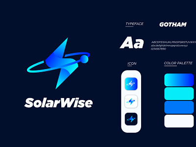 solar wise brand brand guide brand identity branding business logo logo design logotype modern s letter logo solar system