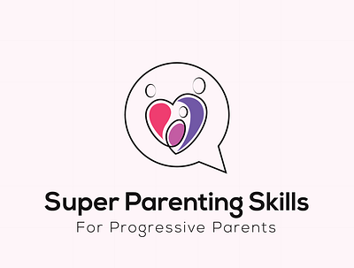 super parenting skill brand identity branding logo logo design minimal modern parenting professional logo vector