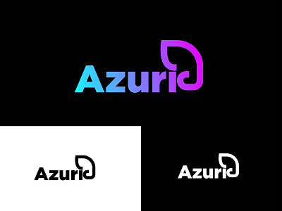 azuri logo design with elephant icon