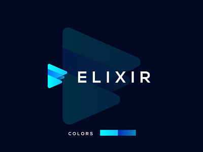 modern elixir logo design