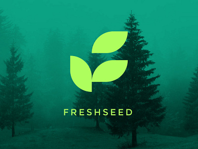 freshseed logo, branding branding grow leaf logo logo design logomark logotype nature seed tree