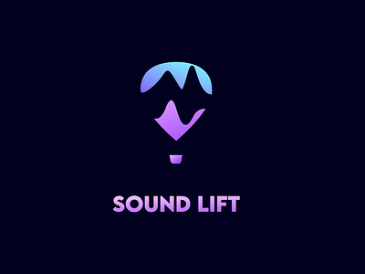 Modern gradient sound lift logo design