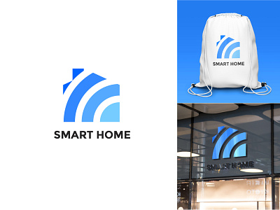 Smart home logo design, branding, presentation