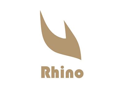 minimalist rhino logo design, brand identity