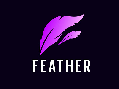 Modern F+Feather logo design