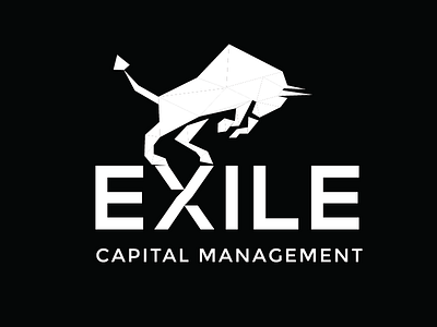 Exile White Bull design graphic illustration logo minimal modern ui ux vector