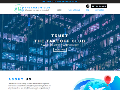 The Take Off Club - Wix Based website