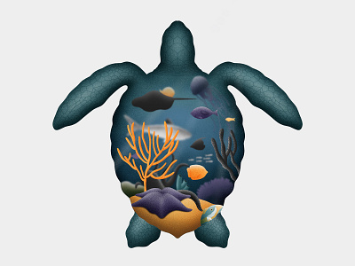 Sea Turtle 1/3 animals apple pencil fish illustration ipad pro ocean procreate sea shark turtle