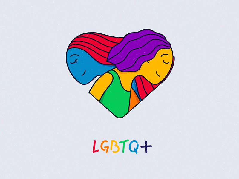 LGBTQ+ Pride apple pencil equality gay happy human illustration ipad pro lesbian lettering lgbt lgbtq lgbtqia love loveislove lovers procreate queer trans