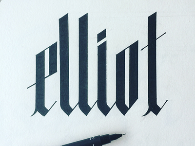 elliot custom font elliot hand lettering handmade lettering typography