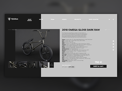 DailyUI 012 - E-Commerce Shop (Single Item) 012 bmx dailyui e commerce flybikes responsive shop ui userexperience userinterface ux webdesign