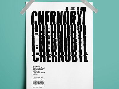 Chernobyl chernobyl disaster design work digital art poster poster design print design typography