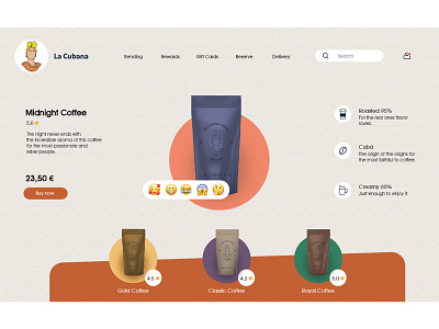 La Cubana Coffee app branding design experience graphic design illustration interface logo ui ux web