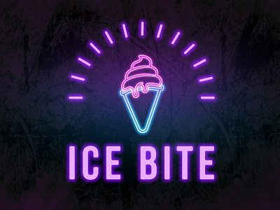 Ice Bite branding design graphic design grephic illustration imagotype logo logotype neon poster visual