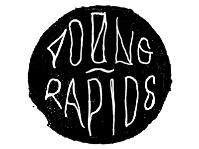 Young rapids 3 black black and white dot hand hand drawn hand lettering lettering text type typography
