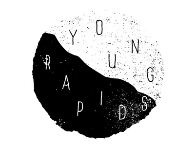 Young rapids 5 black black and white dot hand lettering lettering text texture typography