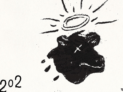 MC 1 black cow hand drawn illustration sketch