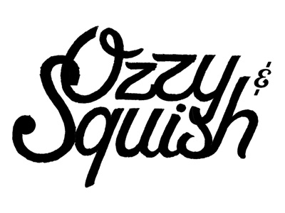 1st draft ampersand and black branding hand drawn identity italic logo ozzy script squish white