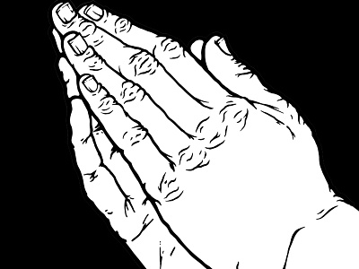 Praying Hands black drawing finger hand drawn hand drawn hands illustration line pray praying white