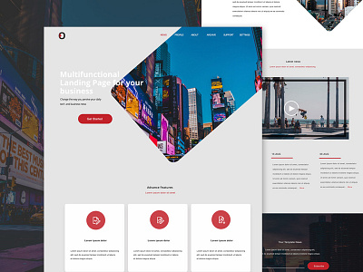 Landing Page Template concept e commerce flat landing landing page template theme theme design theme for wordpress theme forest ui uiux