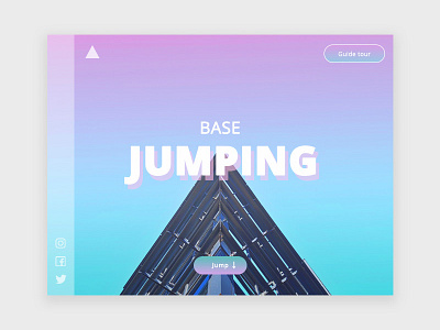Jumping concept design jumping minimal ui ux uidesign webdesign website design